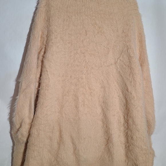 Knitted and knotted cardigan eyelash pocket long cozy sweater - Picture 14 of 16